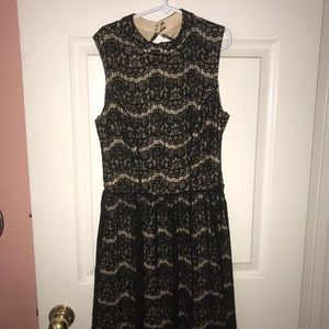 black and tan lace dress